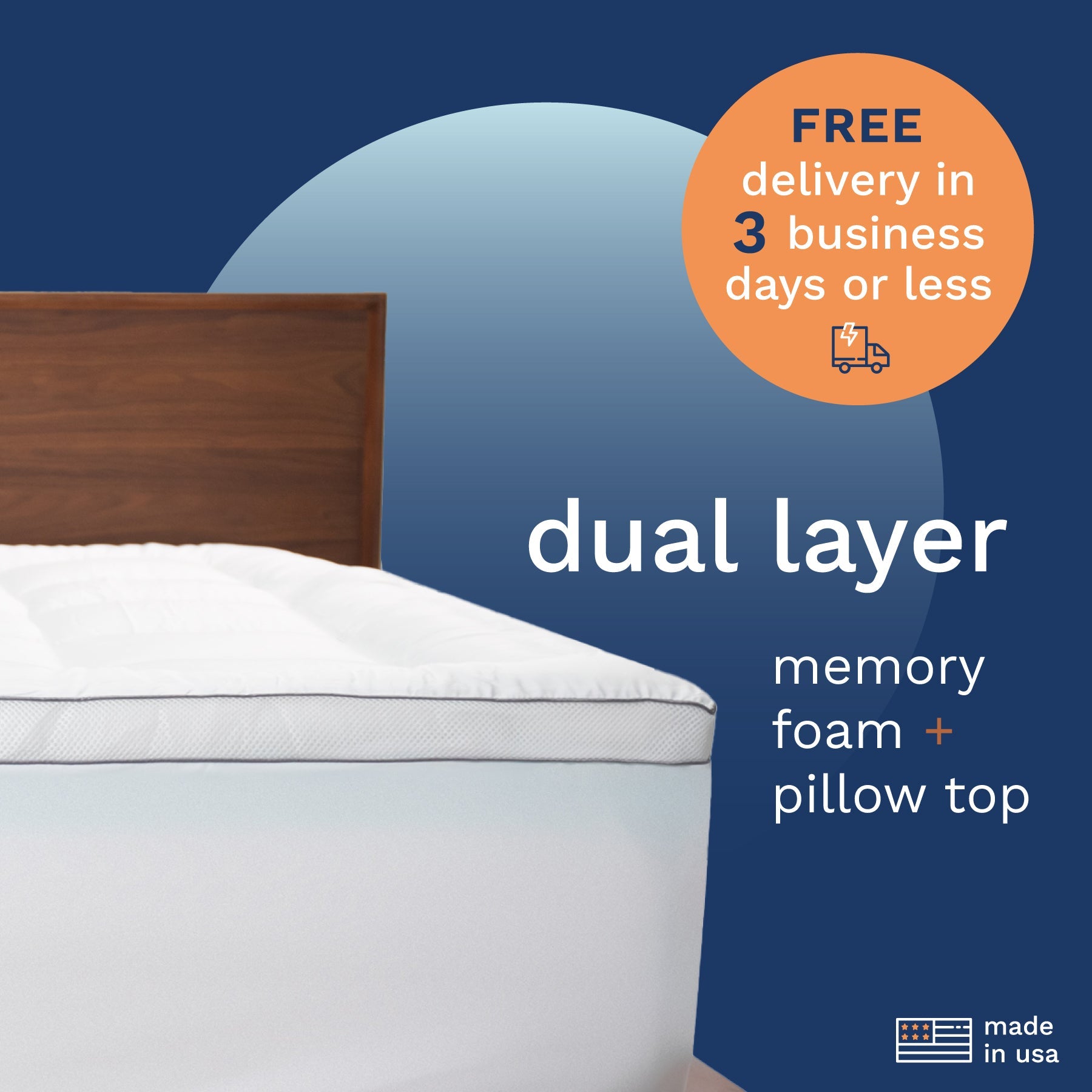 4 Inch DualLayer Memory Foam Mattress Topper ViscoSoft viscosoft